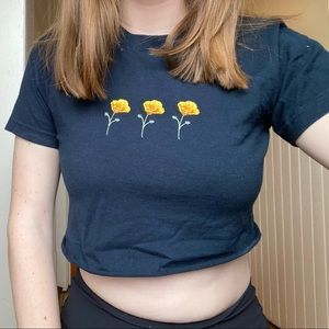 Navy crop top